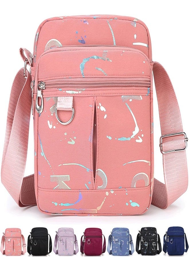 CAAORDKSO Small Messenger Bag for Women,Mini Crossbody Bag Shoulder Bag for Men, Small Messenger Satchel Bag 7.5 x 8.7 x 3 in (Pink) - Image 1